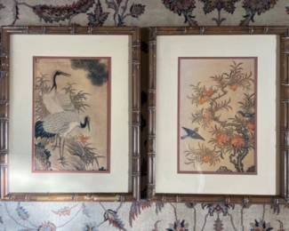 Vintage Japanese Cranes & Birds Art Prints