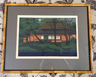 S/N Masao Ido Original Japanese Woodblock Print 56/100