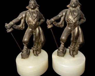 Pirate Brass Bookends