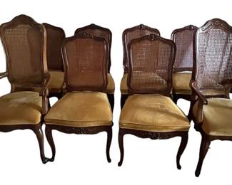 Set of 8 Solid Wood Dining Chairs