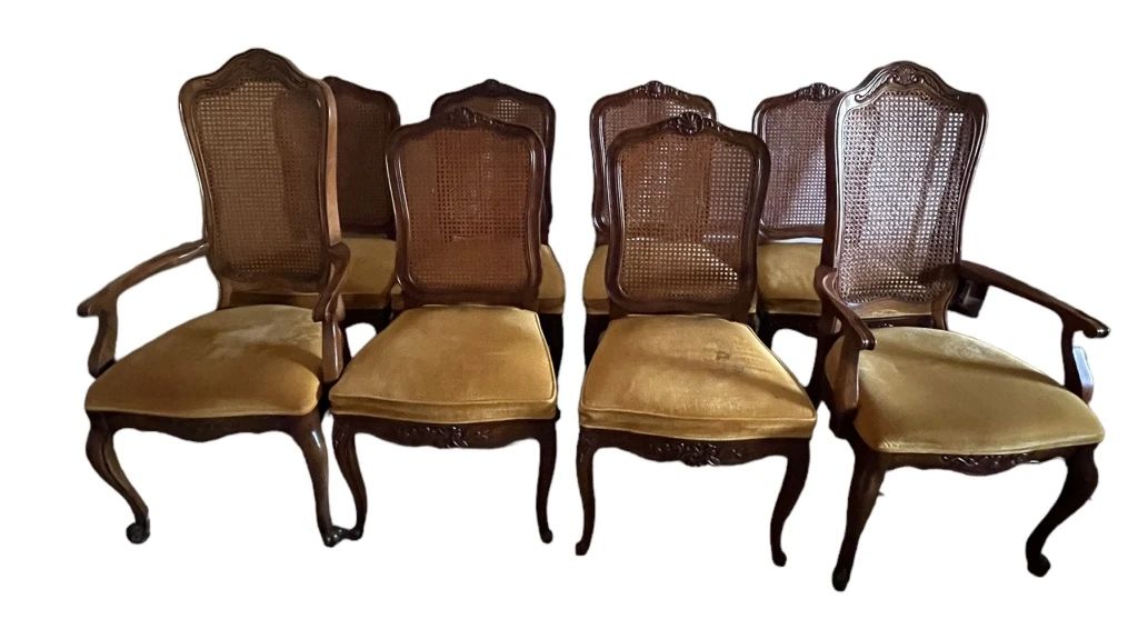Set of 8 Solid Wood Dining Chairs