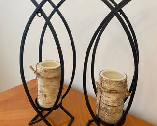 Metal candle stands