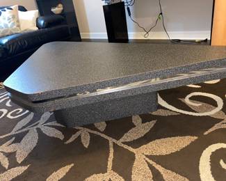 Difficult-to-photo 1980s speckled laminate coffee table