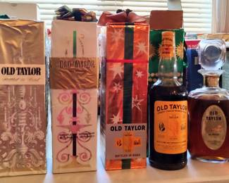 OLD TAYLOR Bourbon Whiskey Bottled in Bond. In sealed boxes with Original cellophane 