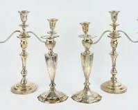 2590 Grams Fine WEGHTED Sterling Silver Candlesticks & 2 Piece Candelabras