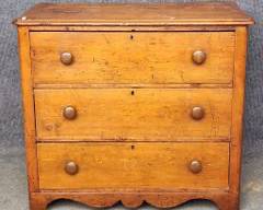 Antique 3 Drawer chest Dovetailed