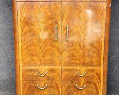 20th Century Henredon Inlaid Modern Wardrobe batchelors chest Biedermeier Style