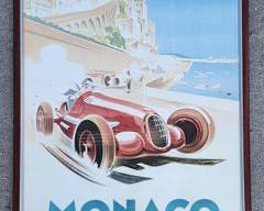 Vintage Monaco Car Racing Poster 1937 Reprint