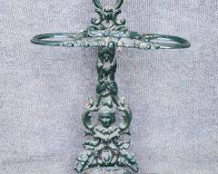 Antique Painted Cast Iron Umbrella Walking Stick Stand