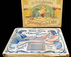 Antique Childrens Educational Toys Drawing Made Easy and Educational Boards