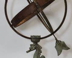 Fantastic Metal And Copper Aluminum Iron Sun Dial Great Patina