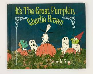 1967 1st Edition Its The Great Pumpkin, Charlie Brown Hardcover Book Published By The World Publishing Co
