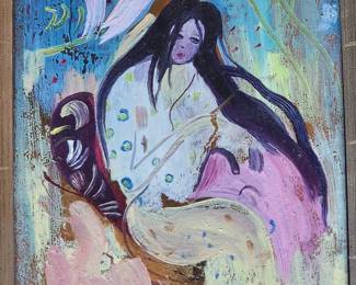 Vintage Original Dreamstate Fantasy Paintings on Board Framed