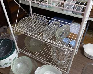 Glass bowls and serving pieces 