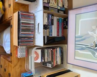 Video tapes , CDs, music tapes