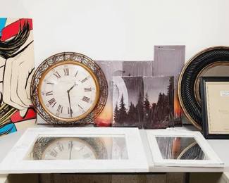 Wall Clock Mirrors  Pictures  Etc
