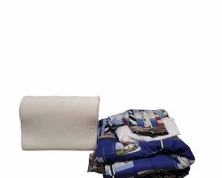 Lighthouse Full Size Comforter set Memory Foam Pillow
