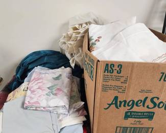 Vintage Drapes Curtains  Sheets  Etc