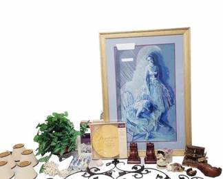 Home Decor Lot Custom Framed Ballet Sister Artist Ann Cochran Original Silk 