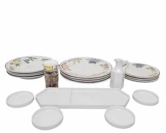 Gibson Festival Plates, Bowls and Saucers Libby Italian Bread dipping Set