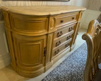 MATCHING BERNHARDT MARBLE TOP BUFFET