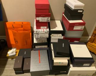 EMPTY.    Prada Hermes Gucci Tom Ford Chanel. BOXES