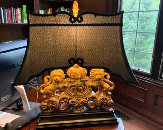 NEIMAN MARCUS LION DESK LAMP