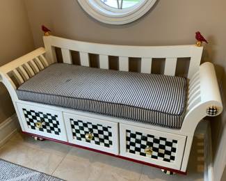 MACKENZIE CHILDS ONE OF A KIND BENCH