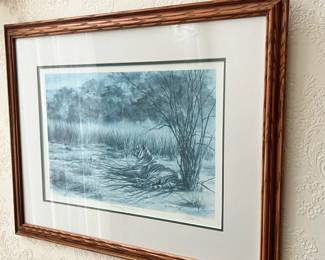 Framed and Matted Print "Shades of Gold" by Julia Noffsinger Rogers