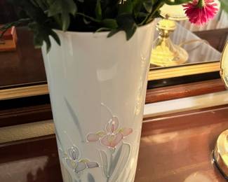 Hand Painted Floral Light Vase