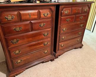 Pair of Cherry Wood Chest Dressers
