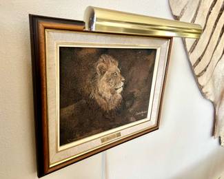 Portrait of Lion "Monarch" by Cecile Venter
