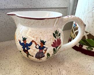 Alpine Peasant Ware Small Pitcher - Hand Painted in Germany