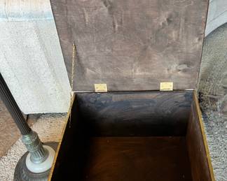 Embossed Brass Kindling Box
