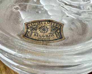 Val St Lambert Crystal Coaster Set