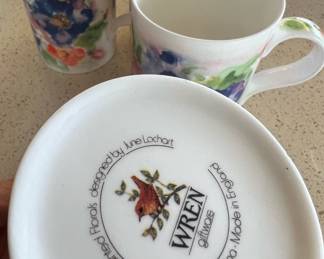 Set of 4 Wren Giftware Floral Design Mugs