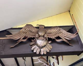 Bronze Tone Metal Eagle Wall Decor