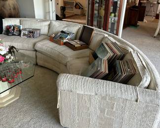 Mid Century Modern White Round Sectional
