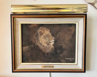Portrait of Lion "Monarch" by Cecile Venter