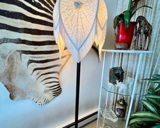 Victorian Boudoir Floor Lamp with White Shade