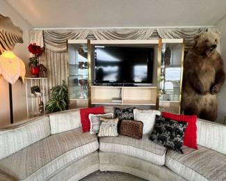 Mid Century Modern White Round Sectional