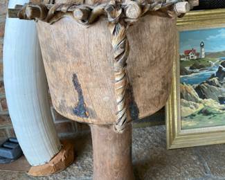 African Folk Art Tribal Djembe Drum Tribal
