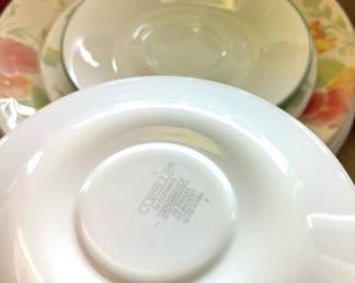 Corelle Summer Blush Pansy - Set 11 Dinner Plates, Set of 3 Salad Plates