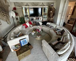 Mid Century Modern White Round Sectional
