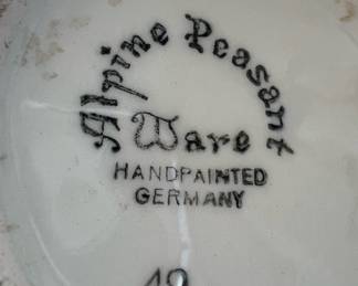 Alpine Peasant Ware Small Pitcher - Hand Painted in Germany