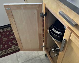 Metal Top Portable Kitchen Island