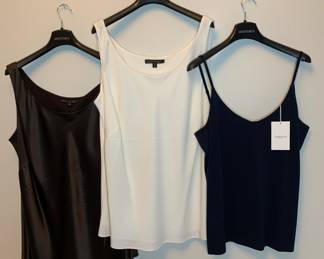 LAFAYETTE 148 Camisole Trio (1 NWT) Two 100% Silk - Size 16/XXL - Runs Small