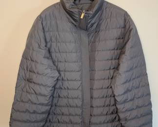 LAFAYETTE 148 Grey Reversible Down Coat - Size XL