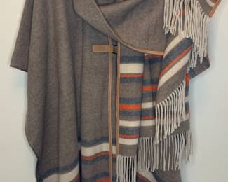 LAFAYETTE 148 Wool/Cashmere Poncho & Scarf Duo - Size OSFA 