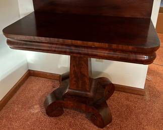 Burled Mahogany Game Table
